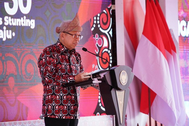 Wakil Presiden Ma'ruf Amin di Hari Keluarga Nasional ke-30, Kamis (6/7/2023). Foto: Dok. BPMI Setwapres