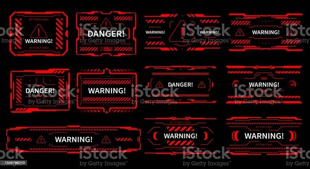 Sumber Gambar: https://www.istockphoto.com/id/vektor/bahaya-hud-dan-waspada-perhatian-tanda-tanda-antarmuka-merah-gm1345798210-423755073?phrase=serangan+siber