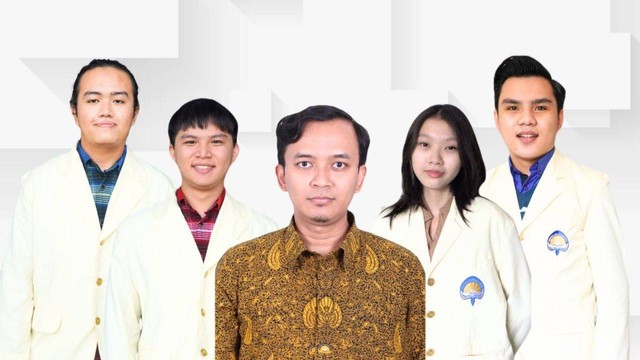 4 mahasiswa UAJY yang kembangkan energi terbarukan bersama seorang dosen. Foto: istimewa