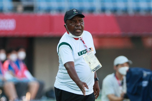 Bruce Mwape, Pelatih Timnas Wanita Zambia Foto: Kohei Chibahara/AFP