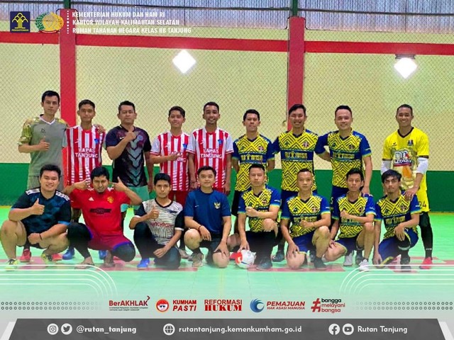 Perkuat  Sinegritas, Rutan Tanjung Bermain Futsal Bersama Polres Tabalong
