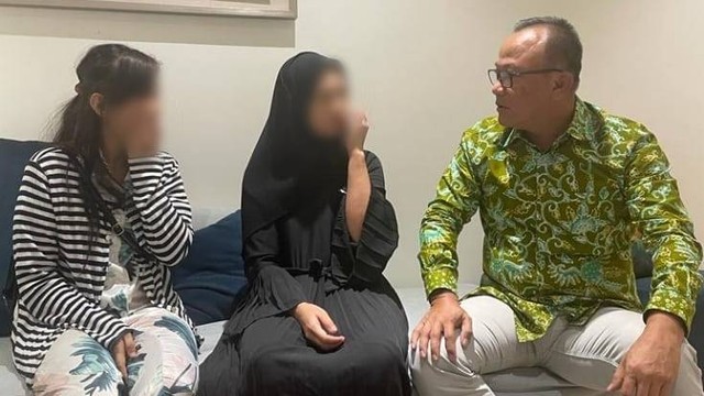 Konjen RI di Dubai temui dua WNI yang dijual jadi PSK. Foto: Dok. Istimewa