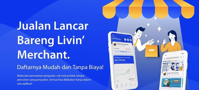 Ilustrasi aplikasi Livin' Merchant. Foto: Bank Mandiri