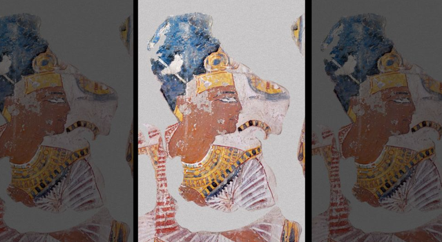 Lukisan Firaun Ramses II yang ditemukan di makam seorang pejabat.  Foto: PLOS ONE