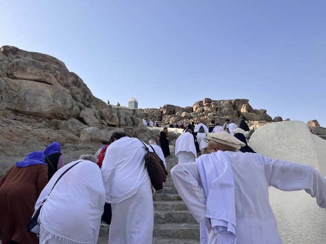 Suasana di Jabal Rahmah setelah puncak haji sudah lewat. Foto: Ahmad Romadoni/kumparan