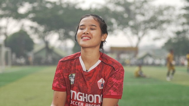 Atin Rizky, kiper Timnas Wanita Indonesia. Foto: Dok. Andi Fajar