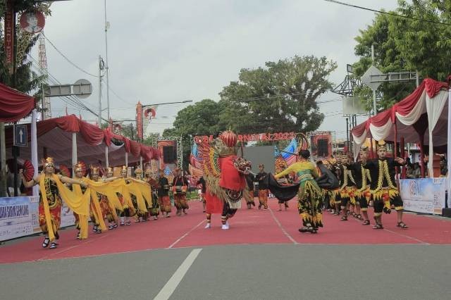 tampilan budaya Banyuwangi di event BEN Carnival 2023