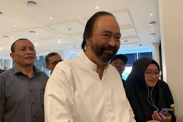 Ketua Umum Partai NasDem, Surya Paloh di NasDem Tower, Jakarta, Selasa (18/7/2023). Foto: Luthfi Humam/kumparan