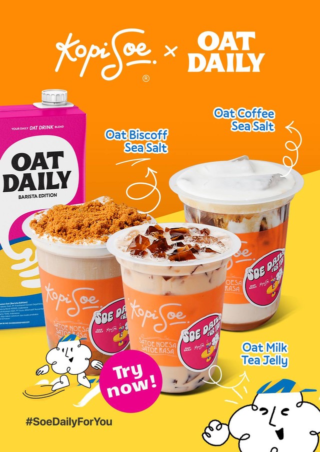 Oat Daily x Kopi Soe menu kolaborasi baru (18/7/2023). Foto: Dok. Istimewa