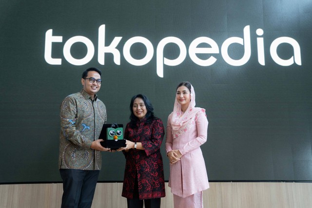 Konferensi Pers Peluncuran Modul Perempuan Maju Digital Tokopedia bersama KemenPPPA dan UPRINTIS. Foto: Tokopedia