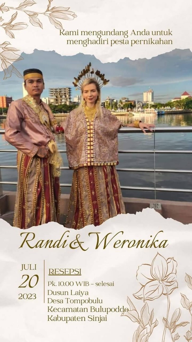 Undangan pernikahan Randi-Weronika. Foto: Dok. Istimewa