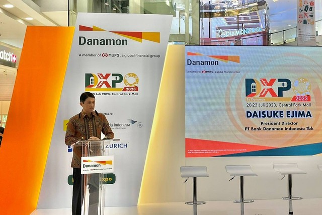 Dirut Bank Danamon Daisuke Ejima di Danamon Expo (DXPO), Jakarta Barat, Kamis (20/7/2023).  Foto: Nabil Jahja/kumparan