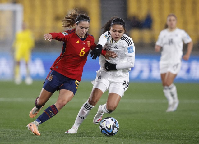Pertandingan antara Spanyol melawan Kosta Rika di Piala Dunia Wanita 2023. Foto: Amanda Perobelli/REUTERS