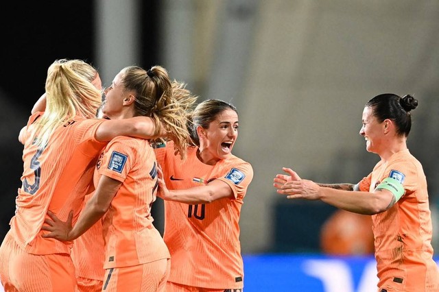 Belanda vs Portugal di Piala Dunia Wanita 2023. Foto: Sanka Vidanagama / AFP