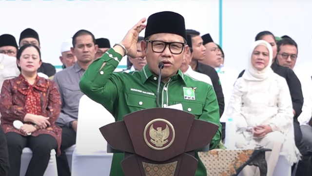 Cak Imin memberikan kata sambutan pada acara Harlah PKB di Stadion Manahan Solo. Foto: Dok. DPP PKB