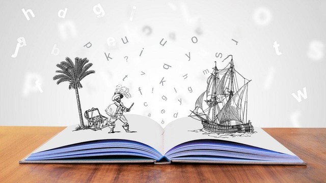 Ilustrasi buku fiksi. Sumber: Pixabay/Tumisu 