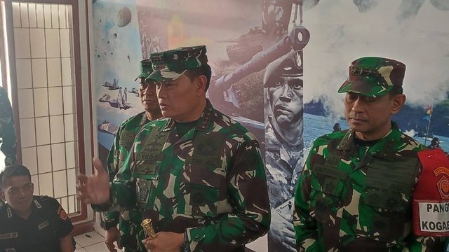 Panglima TNI Laksamana TNI Yudo Margono di Sesko AD, Kota Bandung, Senin (24/7/2023).  Foto: Rachmadi Rasyad/kumparan