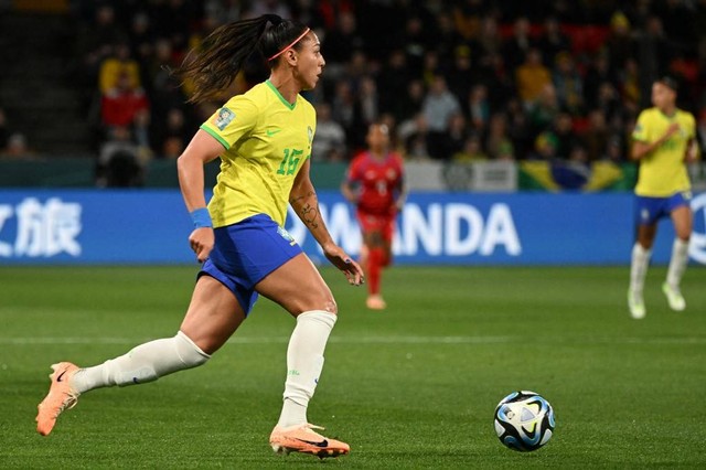 Pertandingan Brasil vs Panama di Piala Dunia Wanita 2023. Foto: Brenton Edwards/AFP