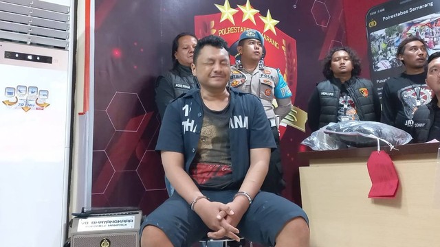 Baghastian Wahyu Kisara (27), pembunuh seorang sopir taksi online di Kota Semarang. Foto: Intan Alliva/kumparan