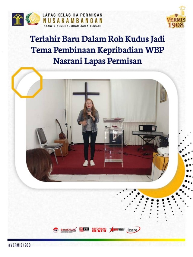 Terlahir Baru Dalam Roh Kudus Jadi Tema Pembinaan Kepribadian WBP Nasrani Lapas