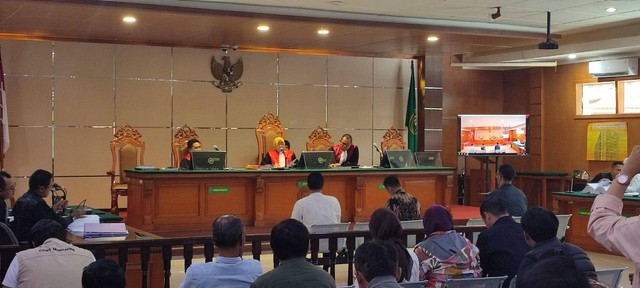 Suasana sidang kasus proyek Bandung Smart City di PN Bandung pada Rabu (26/7). Foto: Rachmadi Rasyad/kumparan