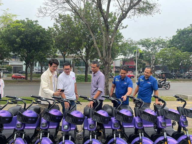 Peluncuran layanan sepeda elektrik sewaan Beam Mobility di kawasan Bintaro. Foto: Dok. Beam Mobility