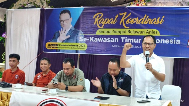 Rapat Koordinasi Simpul-simpul Relawan Anies se Kawasan Timur Indonesia, di Makassar Foto: Dok. Istimewa