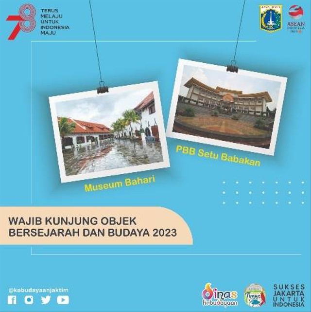 Flyer Wajib Kunjung Objek Bersejarah dan Budaya 2023, Foto: Dokumen Dinas Kebudayaan Kota Administrasi Jakarta Timur.