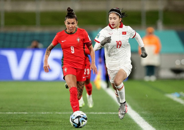 Pertandingan antara Portugal vs Vietnam di Piala Dunia Wanita 2023 di Selandia Baru.  Foto: David Rowland/REUTERS