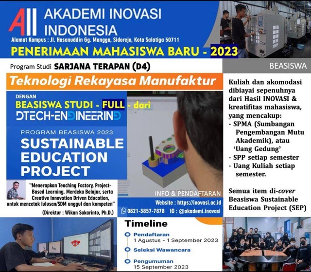 Akademi Inovasi Indonesia dan DTechEngineering Rilis Beasiswa SEP