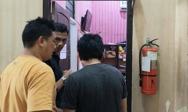 Pelaku yang berhasil diamankan. | Foto: Dok Polres Tanggamus