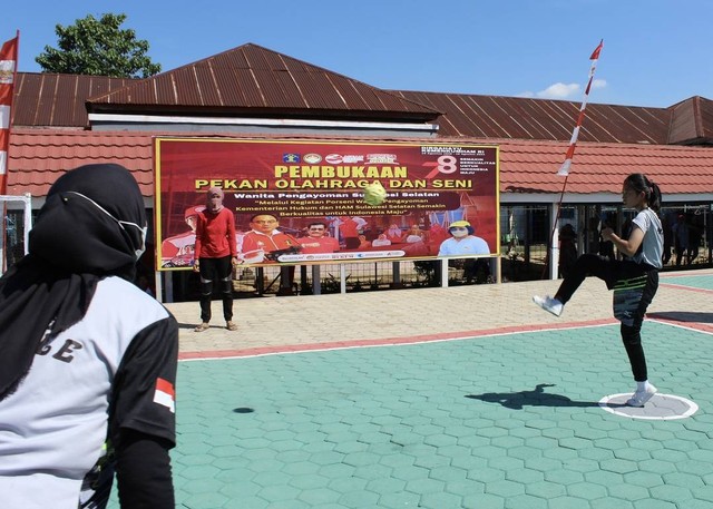 Sengit, Final Pertandingan Sepak Takraw Wanita Pengayoman Sulsel (1)