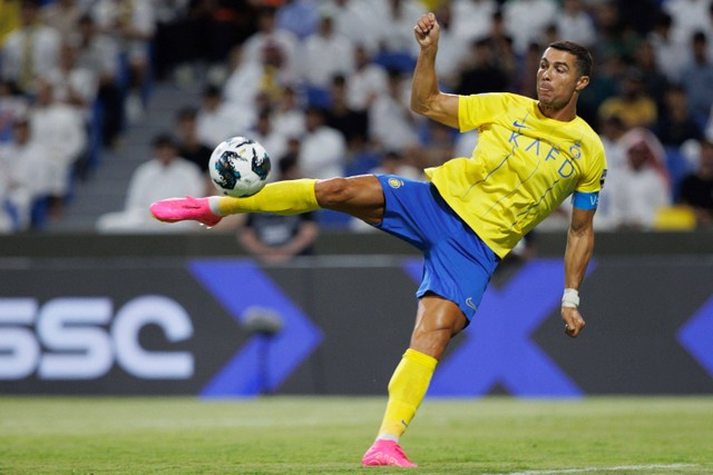 Pemain Al Nassr, Cristiano Ronaldo. Foto: AFP