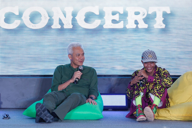 Bacapres 2024 PDIP saat bertemu Bonge Citayam Fashion Week dalam acara 1.000 Milenial Menatap Laut, Dis-Concert di Hotel Mercure Ancol, Jakarta Utara pada Minggu (30/7/2023). Foto: Dok. Istimewa
