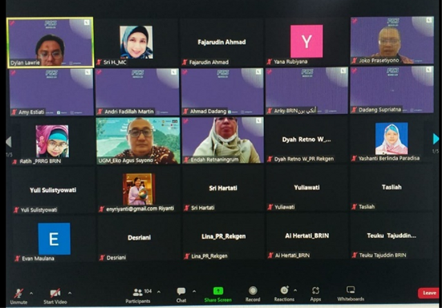 Gambar: Webinar Kegiatan Friday Scientific Sharing Seminar (FS3) Seri ke-20, Pusat Riset Rekayasa Genetika BRIN Melalui Zoom. (Foto dok. Koleksi pribadi).