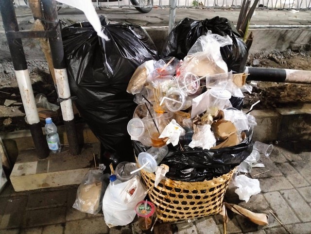 Kondisi tumpukan sampah di sejumlah titik di Kota Jogja. Foto: istimewa