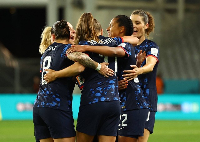 saat pertandingan Piala Dunia Wanita FIFA Australia dan Selandia Baru 2023 di Stadion Forsyth Barr, Dunedin, Selandia Baru. Foto: Molly Darlington/Reuters