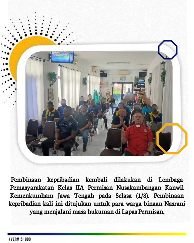 Keselamatan Jadi Tema Pembinaan Kepribadian WBP Nasrani Lapas Permisan