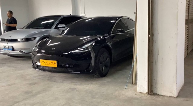 Sewa mobil listrik Tesla Model 3 dan Hyundai IONIQ 5. Foto: Instagram/@alvarentalmobil