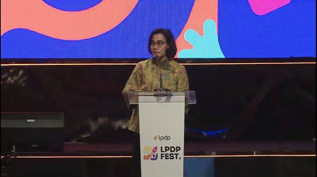 Menteri Keuangan Sri Mulyani dalam LPDP Fest 2023, Kamis (3/8). Foto: Youtube/@Kemenkeu