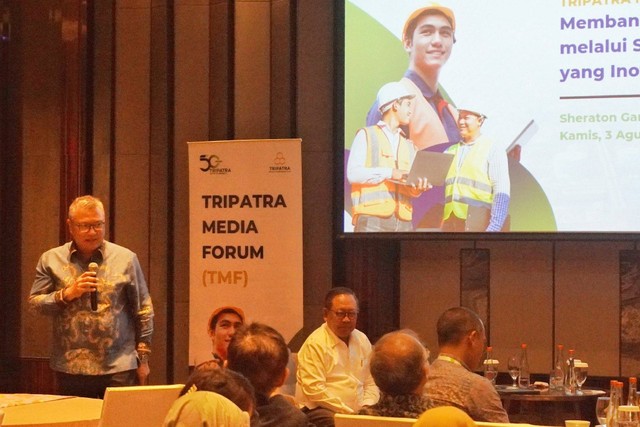 President Director & CEO PT Tripartra Engineers and Constructors (TRIPARTRA), Raymond Naldi Rasfuldi, dalam acara diskusi di Jakarta, Kamis (3/8). Foto: Alfadillah/kumparan