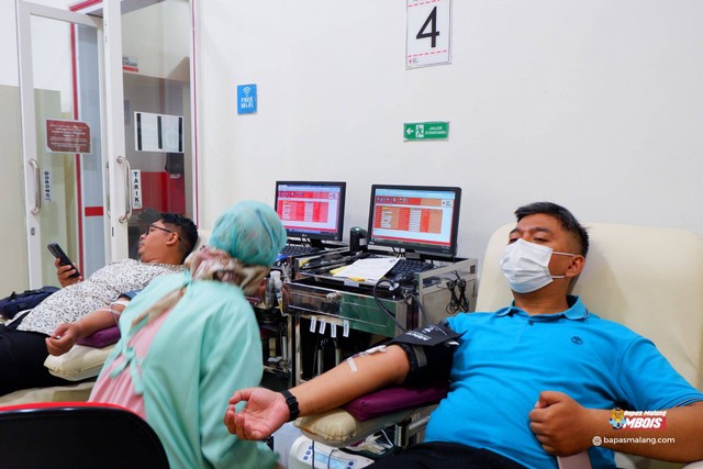 UPT Kemenkumham Kota Malang Donorkan Darah Untuk Sesama (Foto: Humas Bapas Malang)