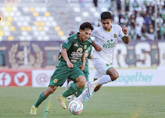 Laga Persebaya melawan Persikabo 1973.  Foto: Dok. Media Persebaya