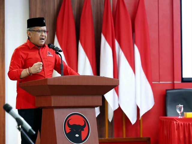 Sekjen PDIP Hasto Kristiyanto di pelatiham jurkam partai dan ganjar pranowo. Foto: Dok. PDIP