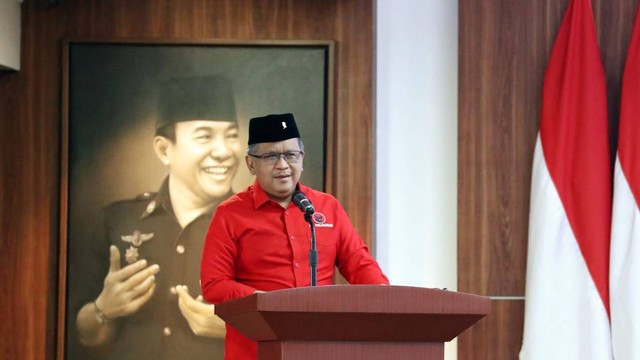 Sekjen PDIP Hasto Kristiyanto di pelatiham jurkam partai dan ganjar pranowo. Foto: Dok. PDIP