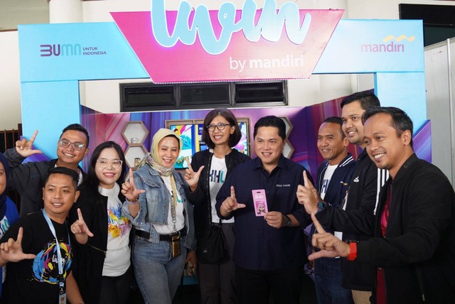 Menteri BUMN Erick Thohir menghadiri acara Safety Riding Bersama Jasa Marga dan Jasa Raharja di Sasana Budaya Ganesha (Sabuga) ITB, Bandung, pada Sabtu (5/8). Foto: Dok. Jasa Marga