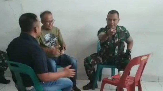 Keributan antara TNI dan Polri di Polrestabes Medan. Foto: Dok. Istimewa