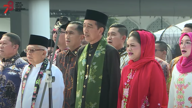 Presiden Jokowi dan Wapres menghadiri acara Istana Berkebaya di Jakarta. Foto: You Tube Biro Setpres