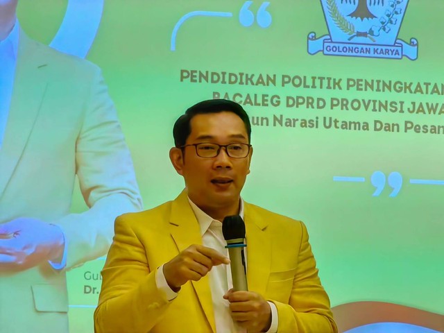 Gubernur Jabar sekaligus Ketua Umum DPP Partai Golkar, Ridwan Kamil. Foto : Istimewa