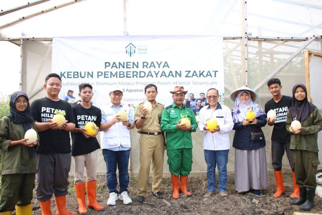 PANEN RAYA PEMBERDAYAAN ZAKAT RUMAH SOSIAL KUTUB BUDIDAYA MELON PREMIUM